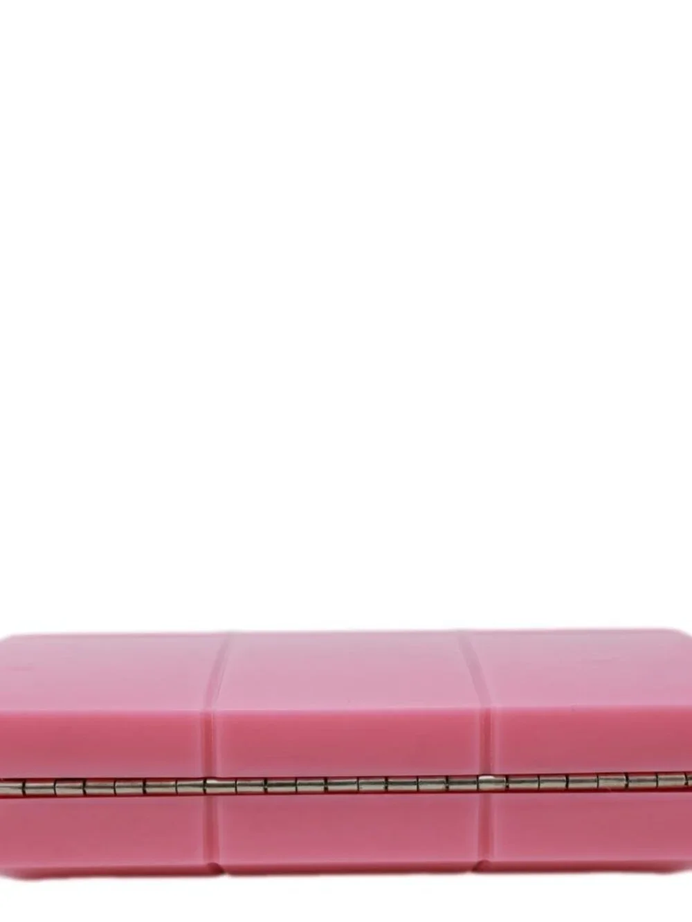 Chanel  Minaudiere Choco Bar Leather Clutch Pink